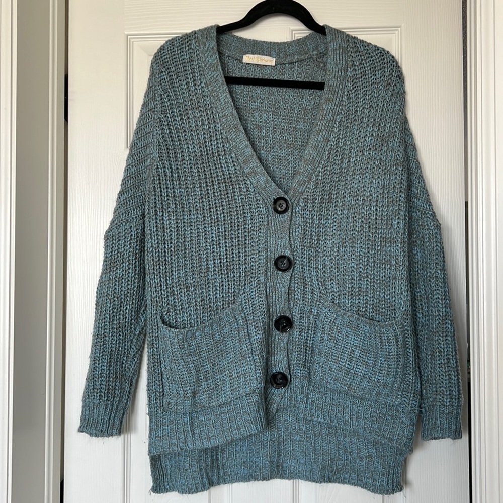 Blue chunky oversized sweater